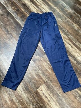Navy Athletic Track Pants with Small Side Logo